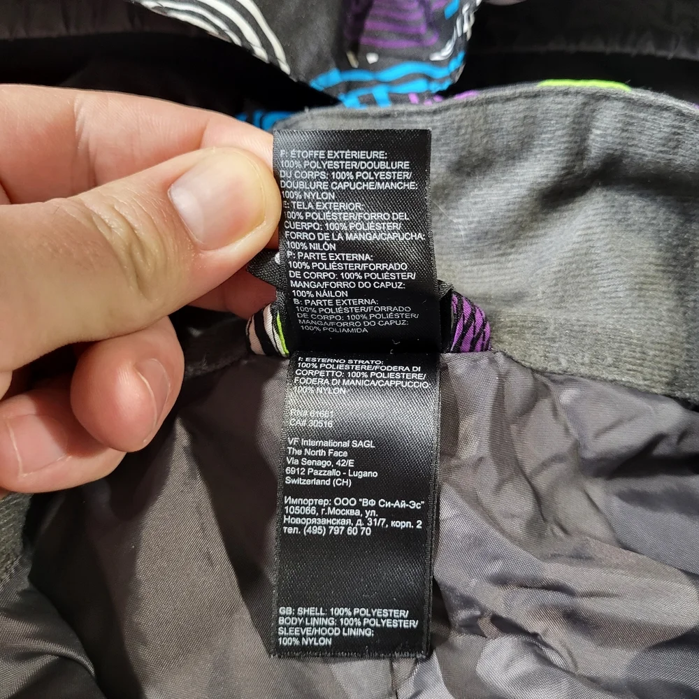 THE NORTH FACE Girls Zipline Multicolor Jacket Size Large